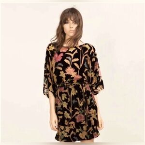 Zara Floral Black Dress